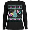 thumbnail image 1 of Old Glory Womens Mermaid Tree Ugly Christmas Sweater Long Sleeve T Shirt, 1 of 6