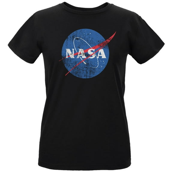 Old Glory Womens NASA Distressed Logo Organic Short Sleeve Graphic T Shirt