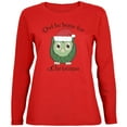 thumbnail image 1 of Old Glory Womens Owl I'll Be Home For Christmas Cute Funny Pun Long Sleeve T Shirt, 1 of 6