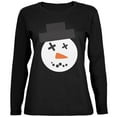 thumbnail image 1 of Old Glory Womens Snowman Face Ugly Christmas Sweater Long Sleeve T Shirt, 1 of 5