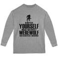 thumbnail image 1 of Old Glory Youth Halloween Always Be Yourself Werewolf Long Sleeve T Shirt, 1 of 6