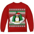 thumbnail image 1 of Old Glory Youth Penguin on Ice Ugly Christmas Sweater Long Sleeve Sweatshirt, 1 of 6