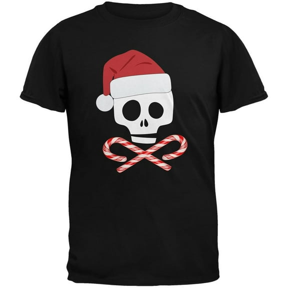 Old Glory Youth Skull And Cross Candy Canes Santa Short Sleeve T Shirt