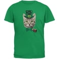 thumbnail image 1 of Old Glory Youth St. Patrick's Funny Cat Short Sleeve Graphic T Shirt, 1 of 6