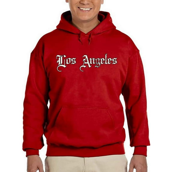 Old Gothic Los Angeles Banner. Hoodie Men -Image by Shutterstock, Male 5X-Large