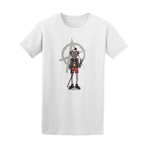 Old Grandfather Rocking Anarchy T-Shirt Men -Image by Shutterstock, Male Large