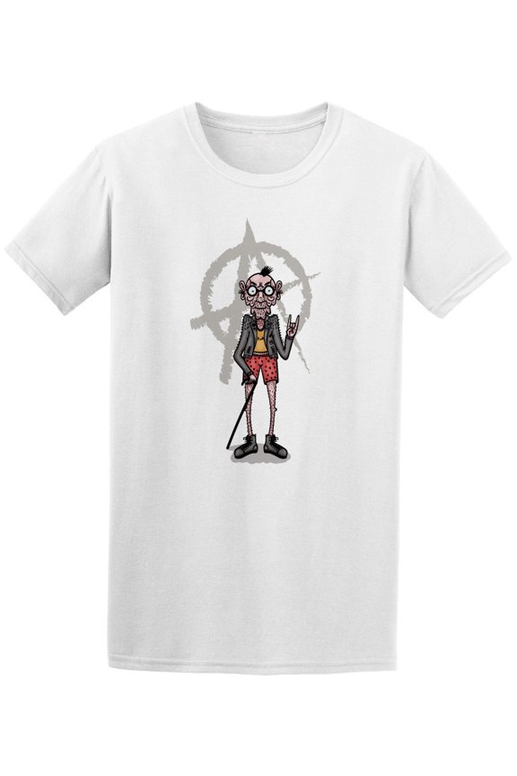 Old Grandfather Rocking Anarchy T-Shirt Men -Image by Shutterstock, Male Medium