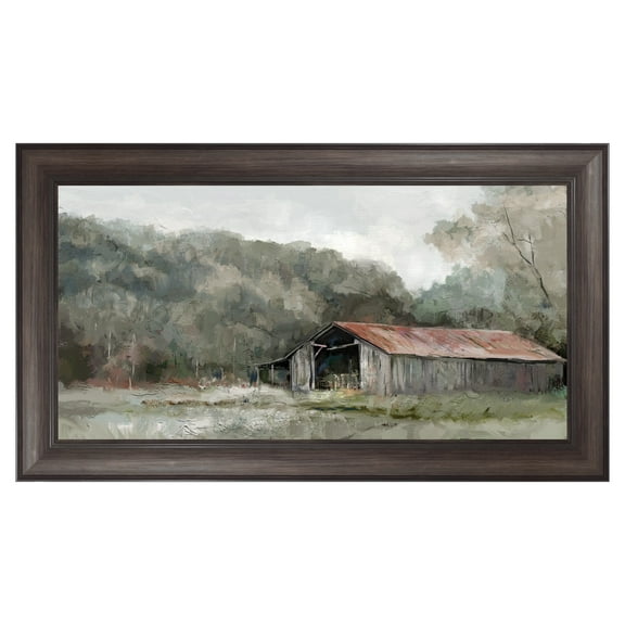 Old Gray Barn Framed Canvas