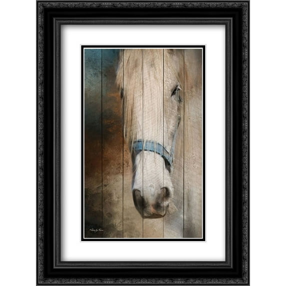Old Gray Mare 2x Matted 18x24 Black Ornate Framed Art Print by Vieira, Robin-Lee