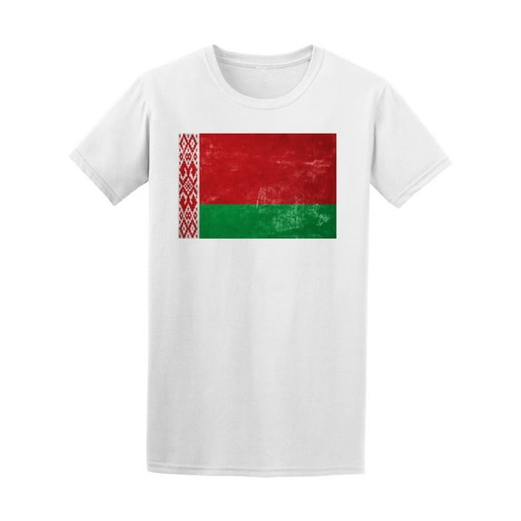 Old Grunge Belarus Flag T-Shirt Men -Image by Shutterstock, Male 3X-Large