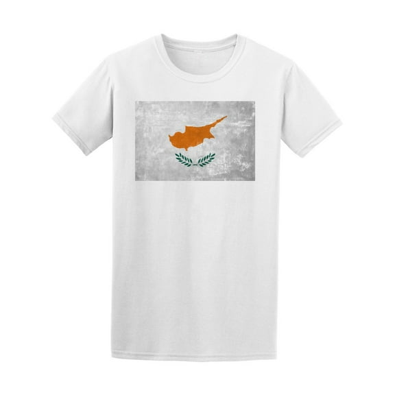 Old Grunge Cyprus Flag T-Shirt Men -Image by Shutterstock, Male x-Large