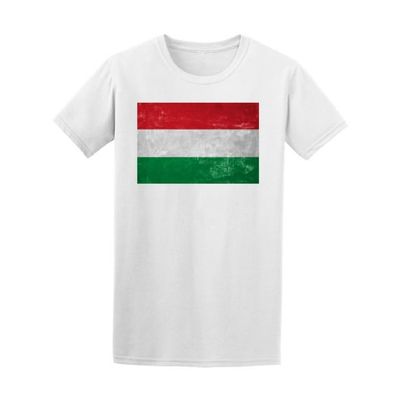 Old Grunge Hungary Flag T-Shirt Men -Image by Shutterstock, Male 4X-Large