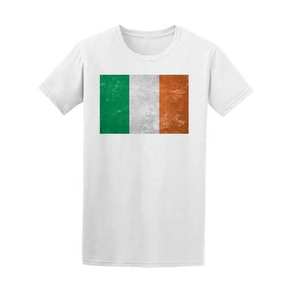 Old Grunge Ireland Flag T-Shirt Men -Image by Shutterstock, Male Medium