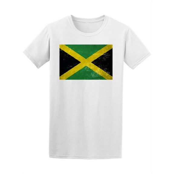 Old Grunge Jamaica Flag T-Shirt Men -Image by Shutterstock, Male Medium