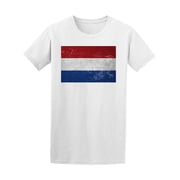 Old Grunge Netherlands Flag T-Shirt Men -Image by Shutterstock, Male 3X-Large