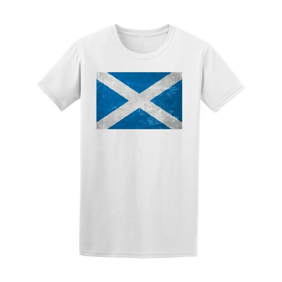 Old Grunge Scotland Flag T-Shirt Men -Image by Shutterstock, Male Small
