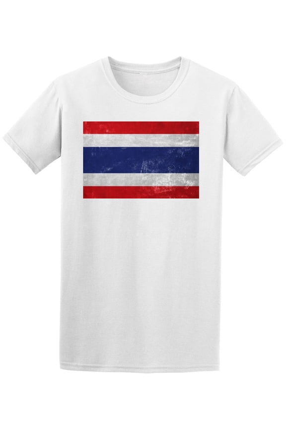 Old Grunge Thailand Flag T-Shirt Men -Image by Shutterstock, Male Medium