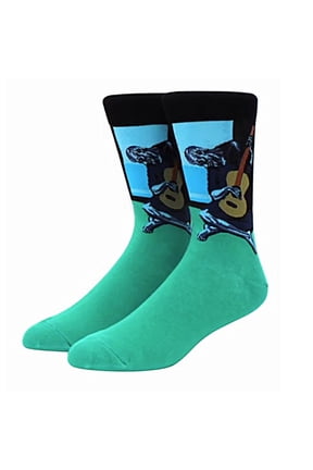 Old Guitarist Picasso Famous Art Socks - Green (Two Sizes) Size: Large