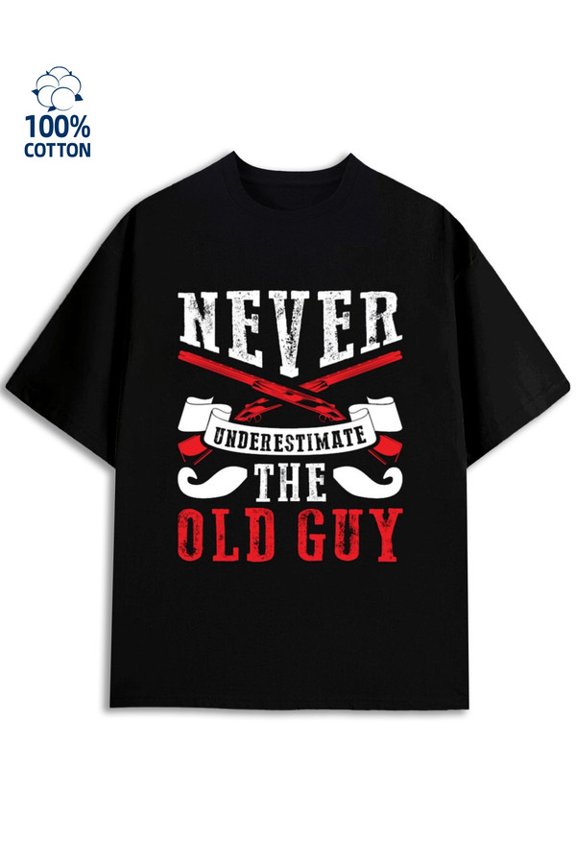 Old Guy Tee Mens funny humor black Breathable fabric, crew neck, short sleeves sixty years old y2k Basic Unisex Shirt Crewneck tshirts Funny Unisex Shirt Graphic tshirts