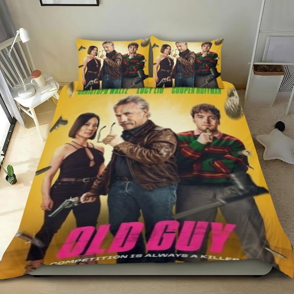 Old Guy Themed Bed Sheet Set Three Piece Set 36x75 In ches Comfortable And Skin Friendly Unique Design Creating A Star Studded Night Home Decor Gifts For Family Friends fans