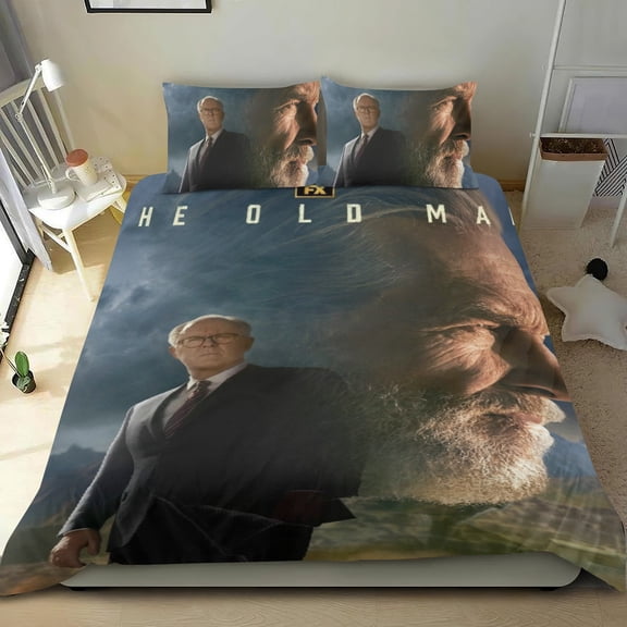 Old Guy Themed Bed Sheet Set Three Piece Set 53x79 In ches Comfortable And Skin Friendly Unique Design Creating A Star Studded Night Home Decor Gifts For Family Friends fans
