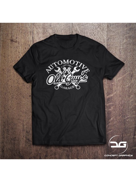 Old Guys Garage Automotive Funny Mechanics Engineering Car T-Shirt Birthday Gift