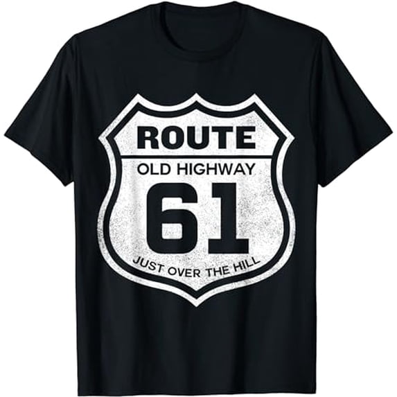 Old Highway Sign 61th Birthday Gift 61 Year Old Bday T-Shirt