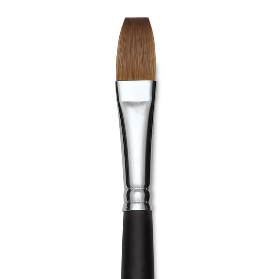 Old Holland Kolinsky Sable Brush - Flat, Long Handle, Size 14