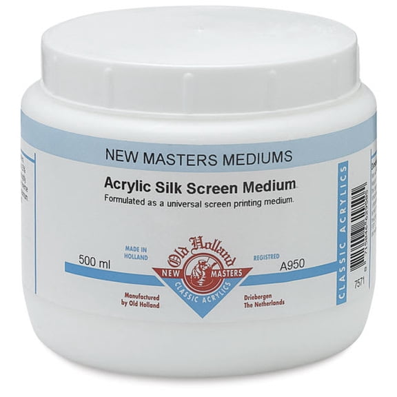 Old Holland New Masters Acrylic Silk Screen Medium - 500 ml jar