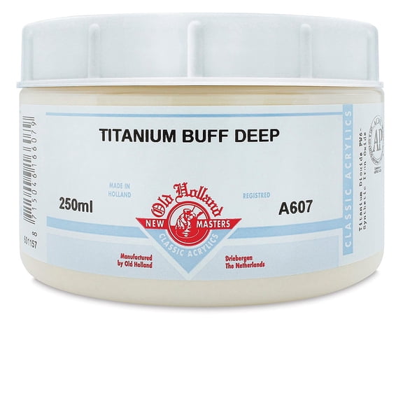 Old Holland New Masters Classic Acrylics - Titanium Buff Deep, 250 ml jar