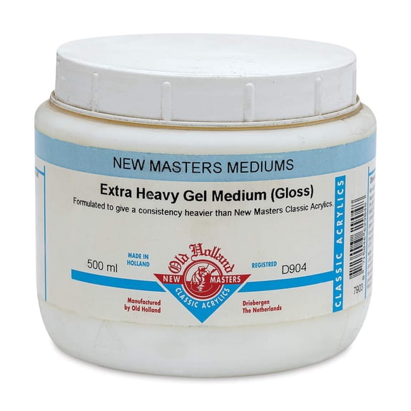Old Holland New Masters High Build Gel Medium (No Filler) - Gloss, 500 ml jar
