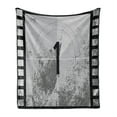 thumbnail image 1 of Old Hollywood Soft Flannel Fleece Throw Blanket, Film Countdown Number on Grungy Style Background, Cozy Plush for Indoor and Outdoor Use, 50" x 60", Charcoal Grey Coconut, by Ambesonne, 1 of 6