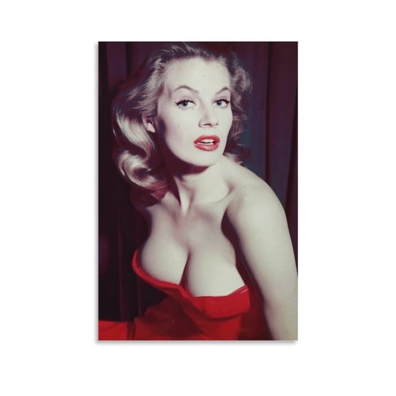 Old Hollywood-actresses Anita Ekberg Retro Poster Print Photo Art Painting Canvas Poster Home Decorative Bedroom Modern Decor Posters Gifts 24x36inch(60x90cm)