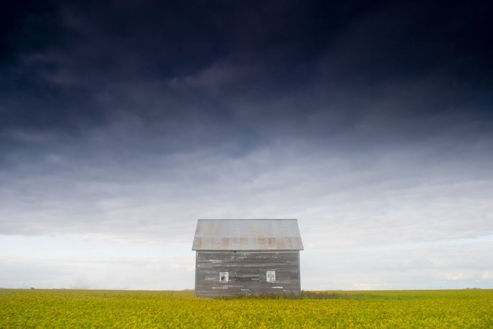 Old House Manitoba Canada Canvas Art - Mirek Weichsel Design Pics (34 x 22)