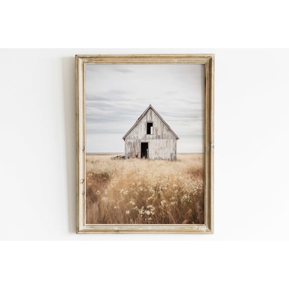 Old House Poster Decayed Abandoned House Farmhouse Art, Unframed Paper Poster 8x10in