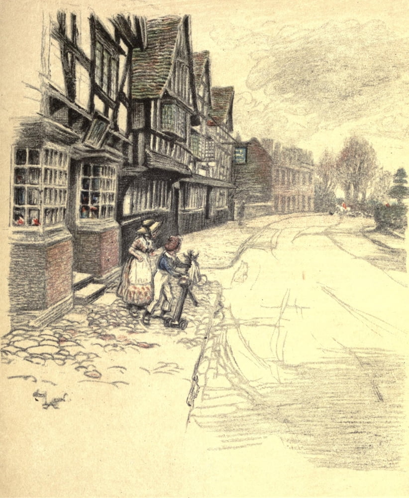 Old Inns 1921 Anchor Inn Liphook Canvas Art - Cecil Aldin (24 x 36)