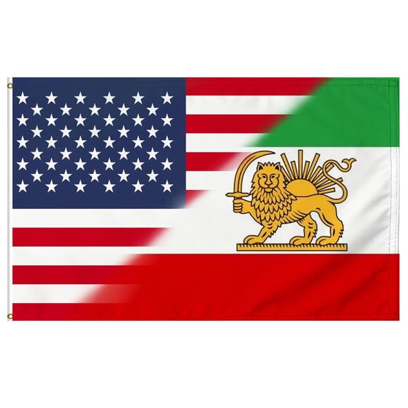 Old Iranian Flag, Large Old Iran Historic Flag 3X5FT, US-Iran Friendship Banner For Decor & Events