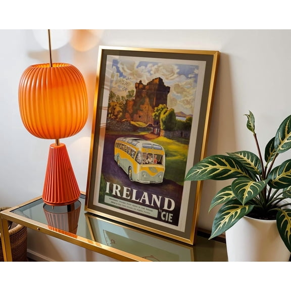 Old Irish Tourism Cie Ireland Ad Wall Art Unframed Paper Print
