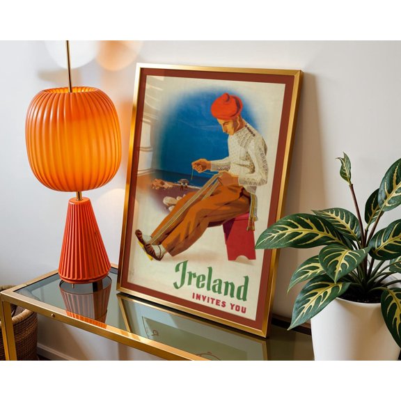 Old Irish Tourism Fáilte Ireland Ad Portrait Decor Unframed Paper Print