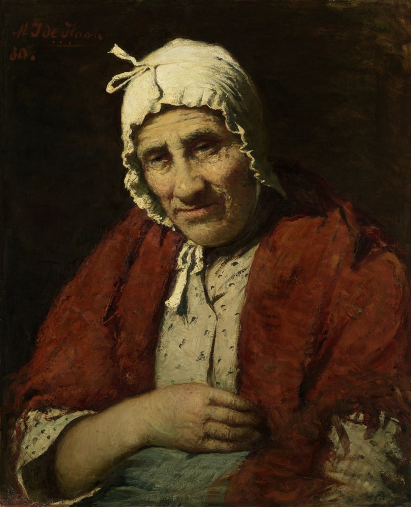 Old Jewish Woman Canvas Art - (24 x 36)