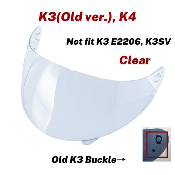 Old K3 Helmet Visor for AGV K4 Face Shield Motorcycle Lens Accessories