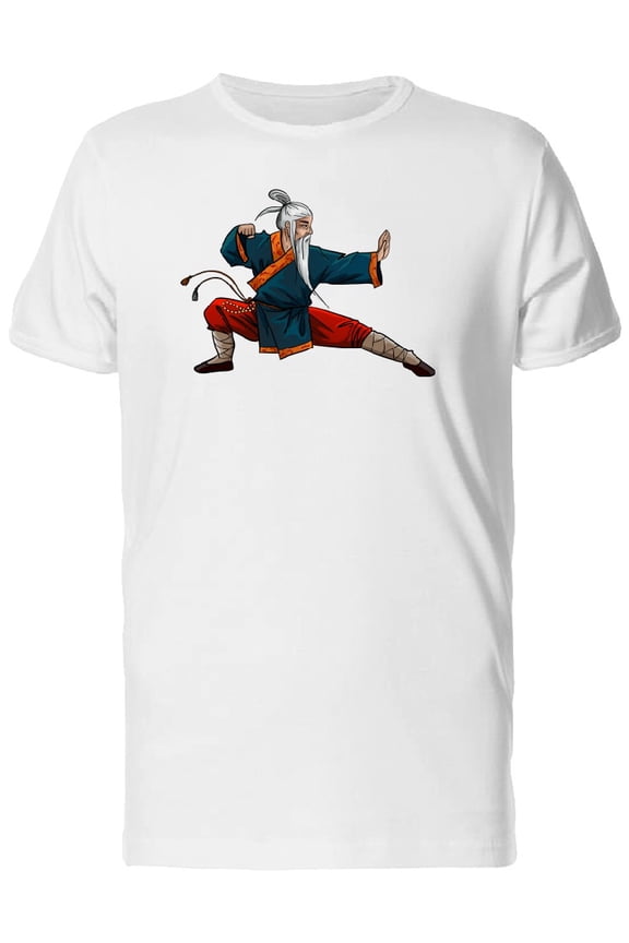 Old Kung Fu Master T-Shirt Men -Image by Shutterstock, Male Small
