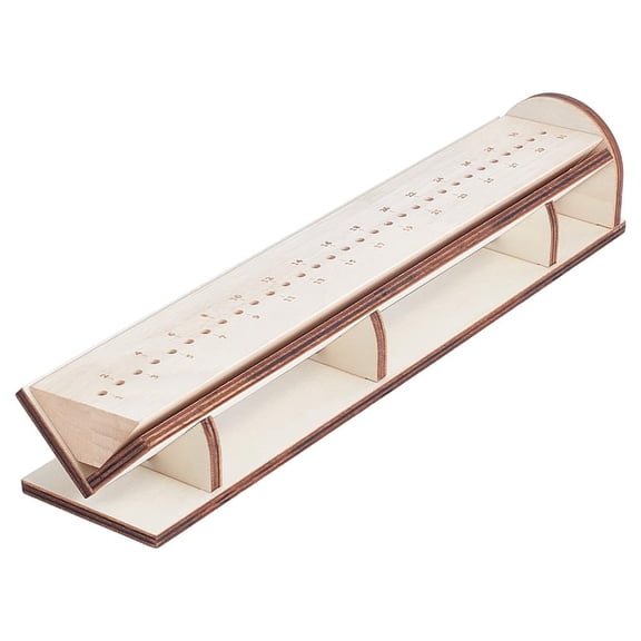 Old Lace Wood Bookbinding Punching Cradle with Piercing Guide 13.1x2.5x2.4inch Book Binding Tool for DIY Crafts Notebook Journals Planners