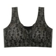 Old Lady Push Up Front Closure Bra for Sagging Breasts Uplift Front Close Daisy Bras Wirefree