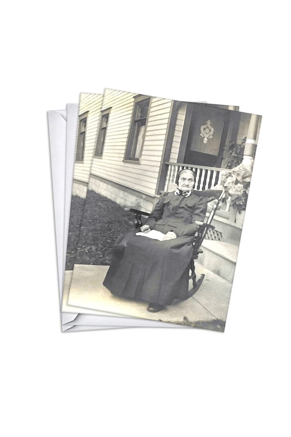 Old Lady Rocker Funny Womens Birthday Greeting Cards | 2 Pack Set (5x7)