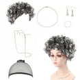 Old Lady Wig Granny Wig Old Lady For Women Grandma Wig Cap Design Hair ...