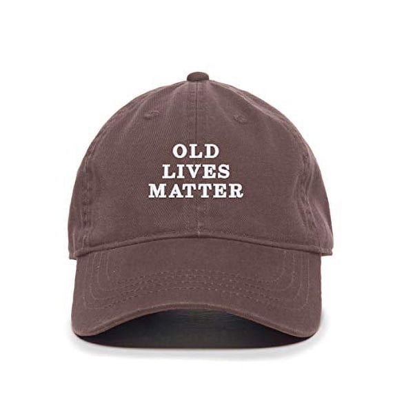 Old Lives Matter Baseball Cap Embroidered Cotton Adjustable Dad Hat Brown