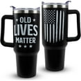 thumbnail image 1 of Old Lives Matter Gifts Tumbler 40oz Dad Gifts Funny Birthday Gifts for Men, Dad, Him, Gifts For Dad From Daughter & Son, Great Grandpa Gifts Retirement Gifts 50th 60th 70th 80th Birthday Gift, 1 of 6