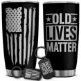 thumbnail image 1 of Old Lives Matter Stainless Steel 20 Oz Tumbler, Old Man Gifts For Men Funny - 40Th 50Th 60Th 70Th Birthday Gifts For Men Father Dad Grandpa Uncle, Funny Old People Gifts, Retirement Gift For Men, 1 of 7