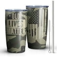 thumbnail image 1 of Old Lives Matter Tumbler for Mens 50th 60th 70th 80th Birthday Gift,Stainless Steel Coffee Mug 20 oz, 1 of 6